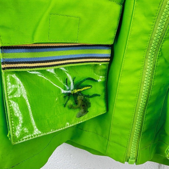 Vintage Weebok by Reebok Bug Frog Raincoat Jacket Green Kids Sz 5 - Picture 3 of 12